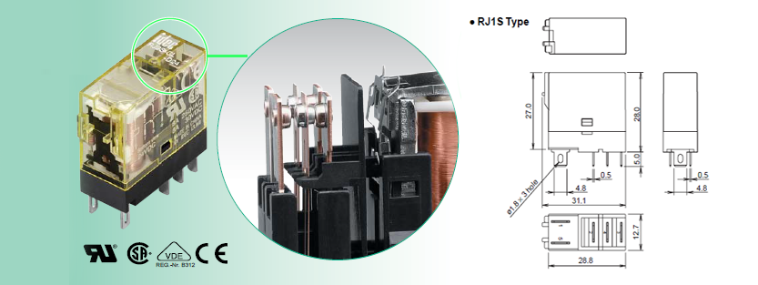 Relay RJ Series – Dòng relay nhỏ gọn nhất của IDEC (Nhật Bản)
