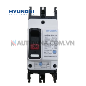 Mã sản phẩm: HGM125S2PT4S0000C000100F
 	Mô tả: MCCB-2P-100A-65kA-HGM
 	Nhà sản xuất: Hyundai Electric
 	Khả năng cắt: 65kA
 	Dòng định mức: 100A
 	Số cực: 2P
 	Bảo hành: 12 tháng