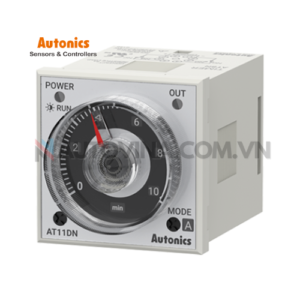 Mã sản phẩm: AT11DN-2
 	Phương thức hoạt động : Cài đặt thời gian
 	Hoạt động ngõ ra : TÍN HIỆU ON DELAY, TÍN HIỆU OFF DELAY, TÍN HIỆU ON-OFF DELAY, FLICKER, INTERVAL
 	Thời gian hoạt động : TÍN HIỆU ON START
 	Terminal : Phích cắm 11 chân
 	Nguồn cấp : 24VAC~, 24VDC
 	Phương pháp ngõ vào tín hiệu : Không có điện áp ngõ vào (NPN)
 	Ngõ ra điều khiển : Giới hạn thời gian SPDT (1c): 2