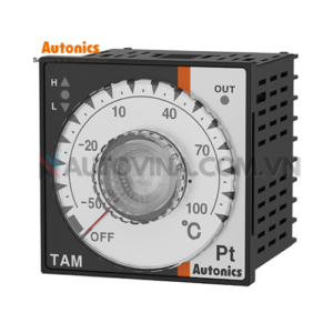 Mã sản phẩm: TAM-B4RP4C
 	Kích thước : DIN W72×H72mm
 	Phương pháp hiển thị : Không hiển thị
 	Phương thức điều khiển : Điều khiển ON/OFF
Điều khiển PID
 	Loại ngõ vào : RTD: DPt100Ω
 	Đơn vị nhiệt độ : ℃
 	Ngõ ra điều khiển : Relay(250VAC~ 3A)
 	Nguồn cấp : 100-240VAC~ 50/60Hz