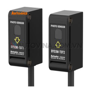 Mã sản phẩm: BYD3M-TDT
 	Loại phát hiện : Loại thu phát
 	Khoảng cách phát hiện : 3m
 	Khoảng cách phát hiện : Vật liệu đục min. Ø6mm
 	Nguồn sáng : LED hồng ngoại
 	Thời gian đáp ứng : Max. 1ms