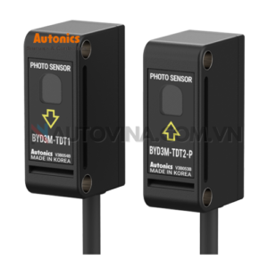 Mã sản phẩm: BYD3M-TDT-P
 	Loại phát hiện : Loại thu phát
 	Khoảng cách phát hiện : 3m
 	Khoảng cách phát hiện : Vật liệu đục min. Ø6mm
 	Nguồn sáng : LED hồng ngoại
 	Thời gian đáp ứng : Max. 1ms